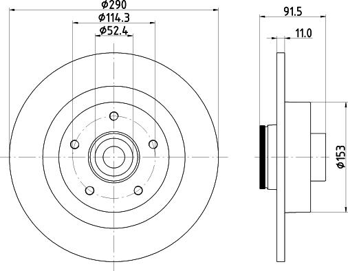 HELLA PAGID 8DD355133241 - Тормозной диск parts5.com