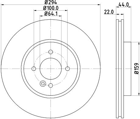 HELLA PAGID 8DD 355 129-021 - Тормозной диск parts5.com