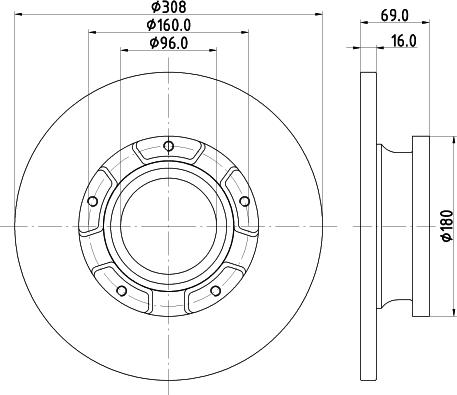 HELLA PAGID 8DD 355 126-591 - Тормозной диск parts5.com