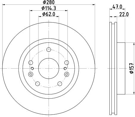 HELLA PAGID 8DD 355 120-521 - Тормозной диск parts5.com