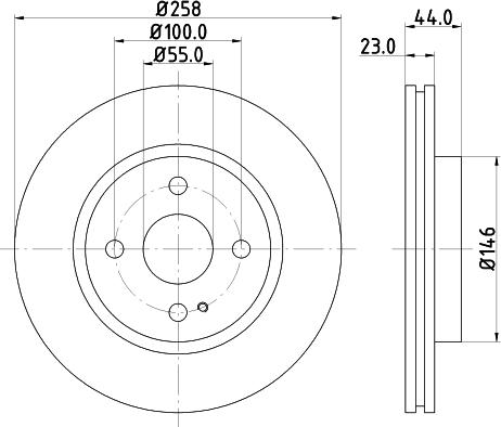 HELLA PAGID 8DD 355 128-851 - Тормозной диск parts5.com