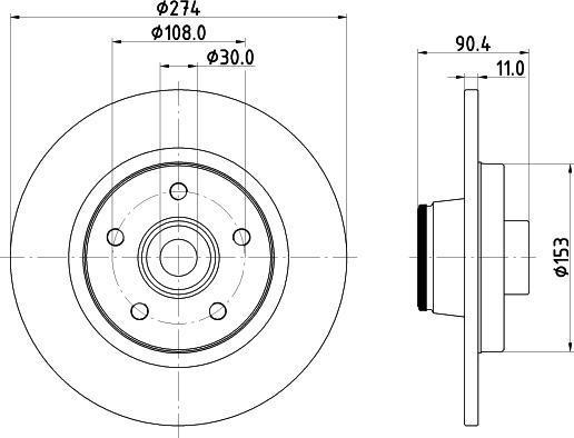 HELLA PAGID 8DD 355 123-421 - Тормозной диск parts5.com