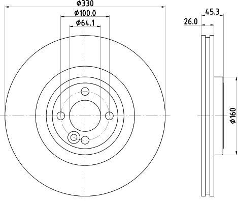 HELLA PAGID 8DD 355 122-731 - Тормозной диск parts5.com