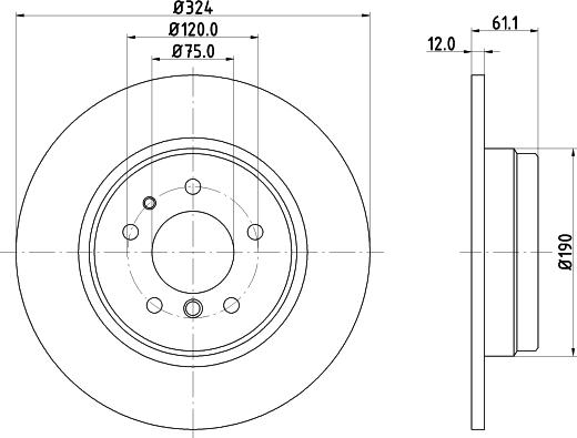 HELLA PAGID 8DD 355 127-111 - Тормозной диск parts5.com