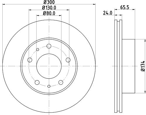 HELLA PAGID 8DD 355 127-821 - Тормозной диск parts5.com