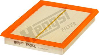 Hengst Filter E555L - Воздушный фильтр parts5.com