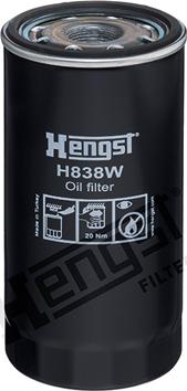 Hengst Filter H838W - Масляный фильтр parts5.com