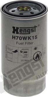 Hengst Filter H70WK15 - Топливный фильтр parts5.com