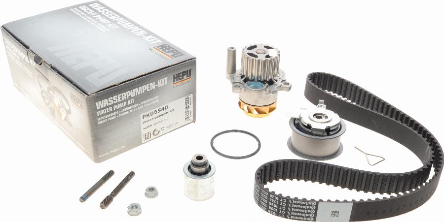 Hepu PK05540 - Водяной насос + комплект зубчатого ремня parts5.com