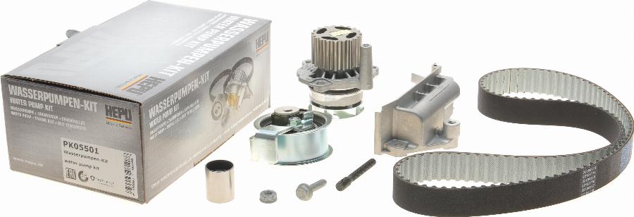 Hepu PK05501 - Водяной насос + комплект зубчатого ремня parts5.com