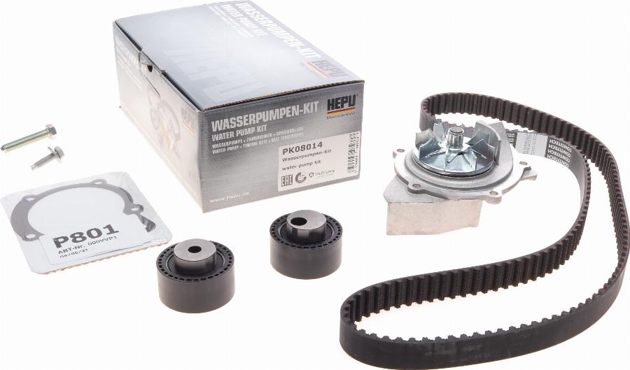 Hepu PK08014 - Water Pump & Timing Belt Set parts5.com