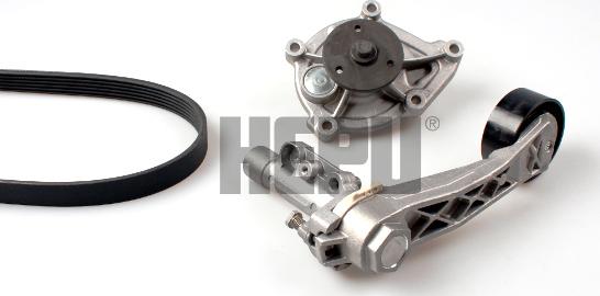 Hepu PK08100 - Водяной насос + комплект ручейковых ремней parts5.com