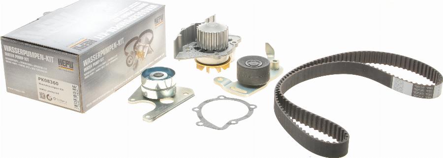 Hepu PK08360 - Водяной насос + комплект зубчатого ремня parts5.com