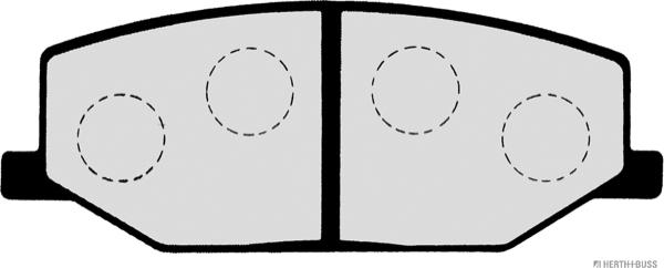 Herth+Buss Jakoparts J3608003 - Тормозные колодки, дисковые, комплект parts5.com