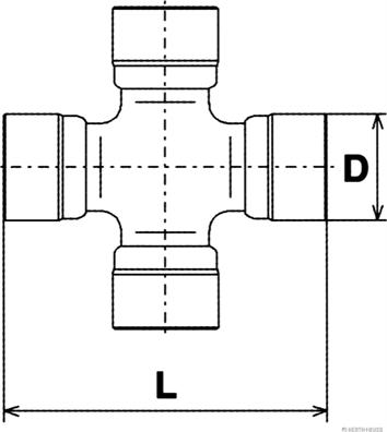 Herth+Buss Jakoparts J2920502 - Шарнир, продольный вал parts5.com