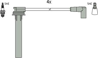 Hitachi 134269 - Комплект проводов зажигания parts5.com