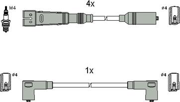 HITACHI 134786 - Комплект проводов зажигания parts5.com