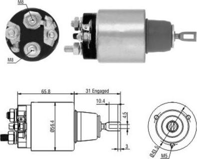 Hoffer 46146 - Тяговое реле, стартер parts5.com