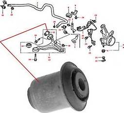 Honda 51392-S5A-701 - Сайлентблок, рычаг подвески колеса parts5.com