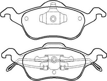 HITEC H 1001 - Тормозные колодки, дисковые, комплект parts5.com