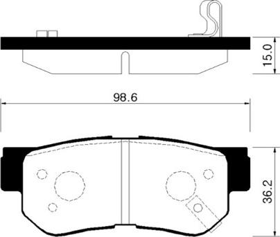 DJ Parts BP1128 - Тормозные колодки, дисковые, комплект parts5.com