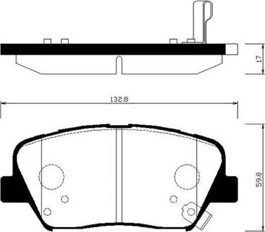 GMC 2570801 - Тормозные колодки, дисковые, комплект parts5.com