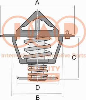 IAP QUALITY PARTS 155-12022 - Термостат, охлаждающая жидкость parts5.com