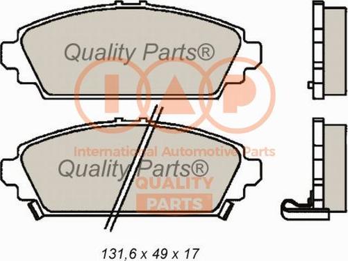 IAP QUALITY PARTS 704-06037 - Тормозные колодки, дисковые, комплект parts5.com