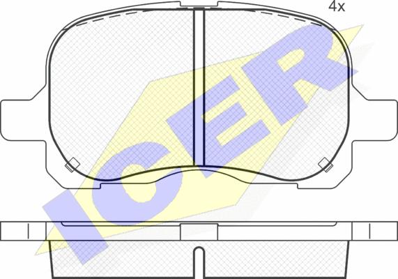 Icer 181408 - Тормозные колодки, дисковые, комплект parts5.com