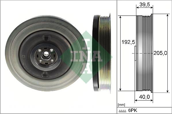 INA 544 0503 10 - Шкив коленчатого вала parts5.com