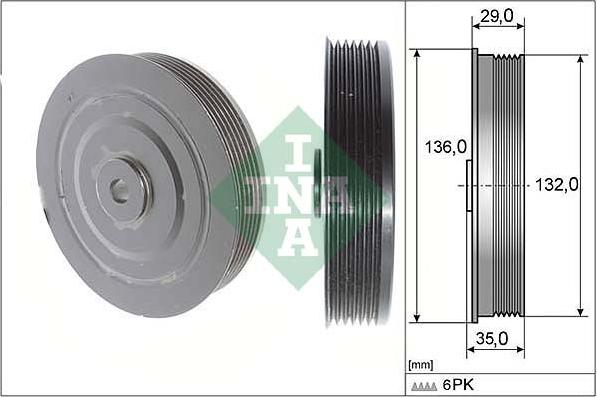 INA 544 0009 10 - Шкив коленчатого вала parts5.com