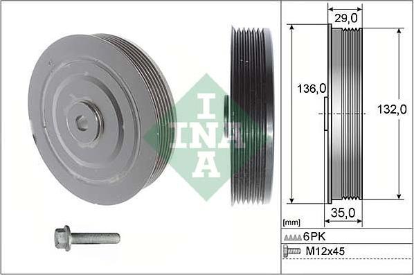 INA 544 0009 20 - Шкив коленчатого вала parts5.com