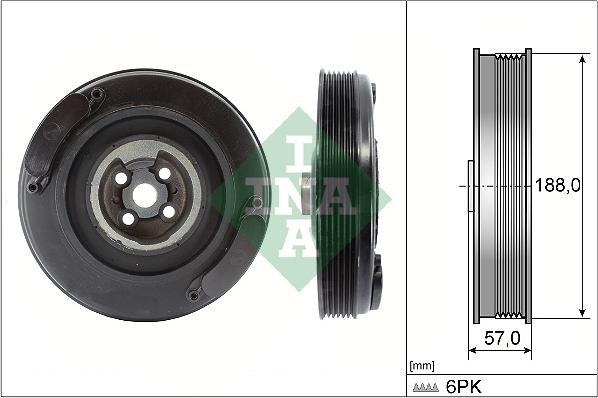 INA 544 0002 10 - Шкив коленчатого вала parts5.com