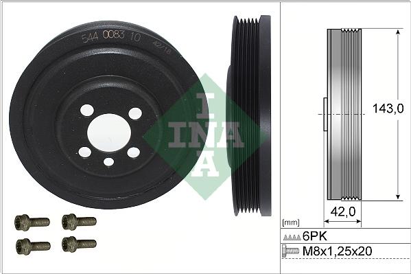 INA 544 0083 20 - Шкив коленчатого вала parts5.com