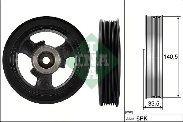 INA 544 0149 10 - Шкив коленчатого вала parts5.com