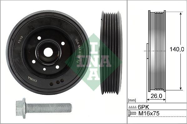 INA 544 0158 20 - Шкив коленчатого вала parts5.com