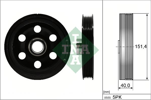 INA 544 0165 10 - Шкив коленчатого вала parts5.com