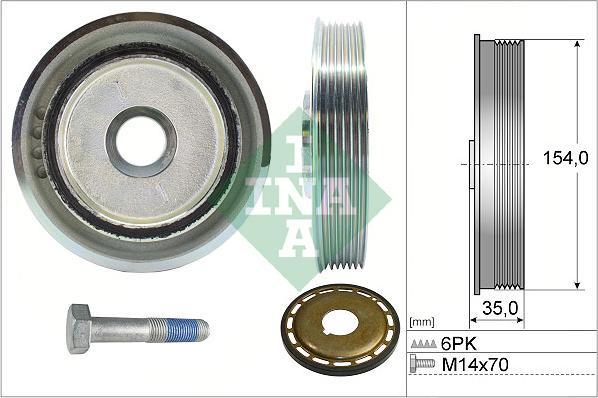 INA 544 0112 21 - Polea, cigüeñal parts5.com