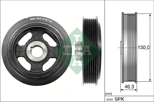 INA 544 0181 10 - Шкив коленчатого вала parts5.com