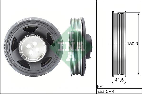 INA 544 0129 10 - Шкив коленчатого вала parts5.com