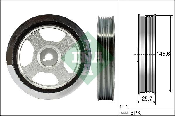 INA 544 0176 10 - Шкив коленчатого вала parts5.com