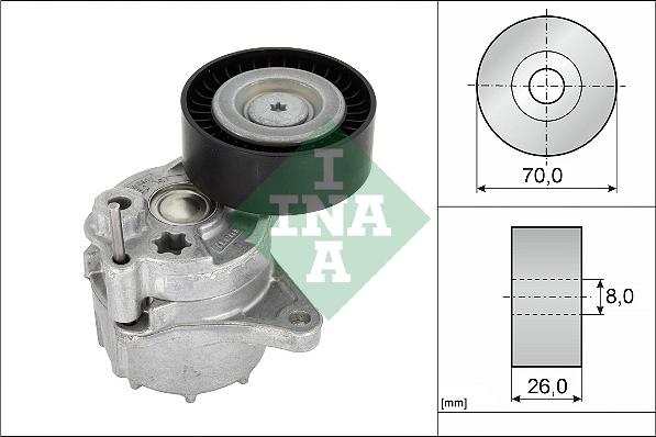 INA 534 0481 10 - Belt Tensioner, v-ribbed belt parts5.com