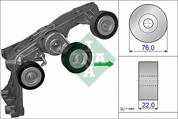 INA 534 0431 10 - Натяжитель, поликлиновый ремень parts5.com