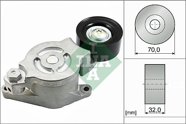 INA 534 0538 10 - Натяжитель, поликлиновый ремень parts5.com