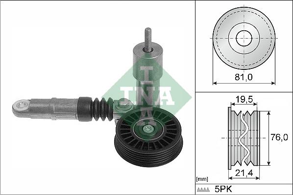 INA 534 0014 10 - Натяжитель, поликлиновый ремень parts5.com