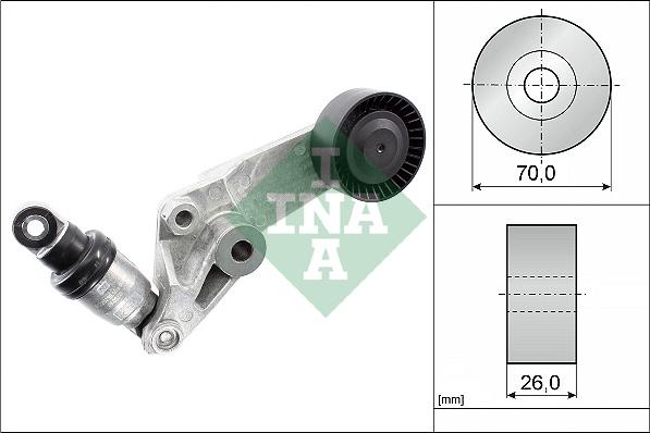 INA 534 0016 10 - Натяжитель, поликлиновый ремень parts5.com