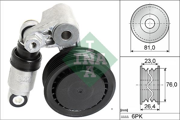 INA 534 0011 10 - Натяжитель, поликлиновый ремень parts5.com