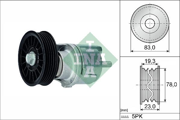 INA 534 0185 10 - Натяжитель, поликлиновый ремень parts5.com