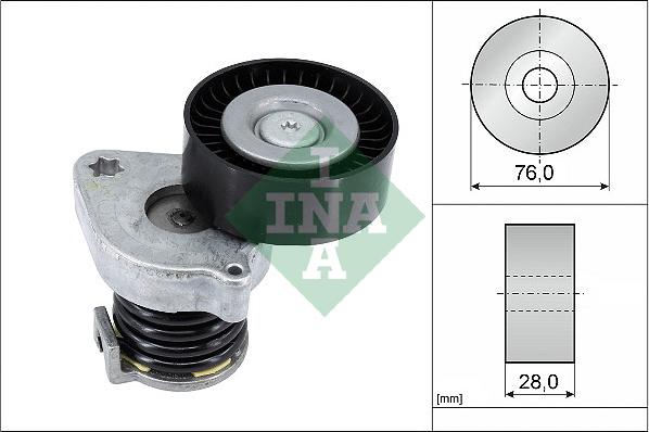 INA 534 0370 10 - Натяжитель, поликлиновый ремень parts5.com