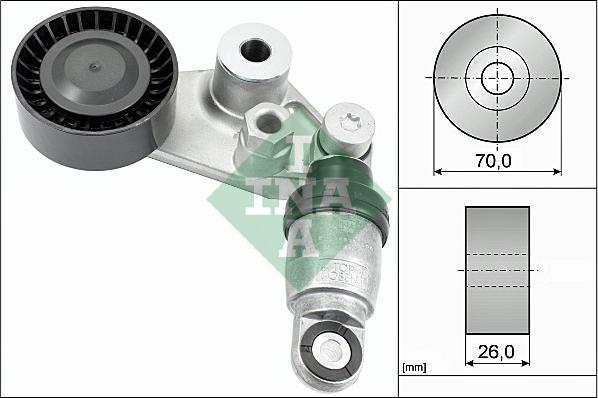 INA 534 0297 10 - Натяжитель, поликлиновый ремень parts5.com